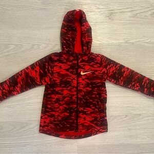 Nike Red and Black Camo Hoodie